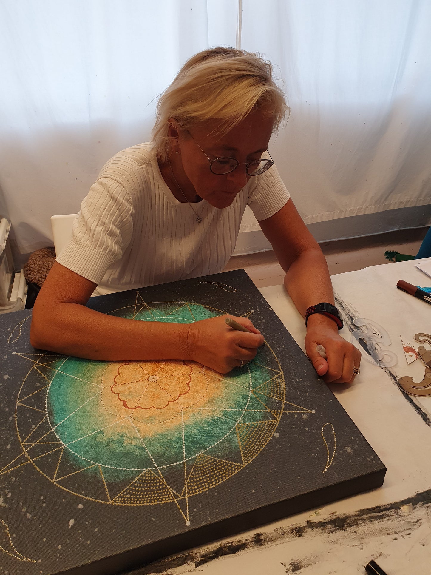 Healing painting at lake Siljan, 2 days course SEK 2200 10, 11 July