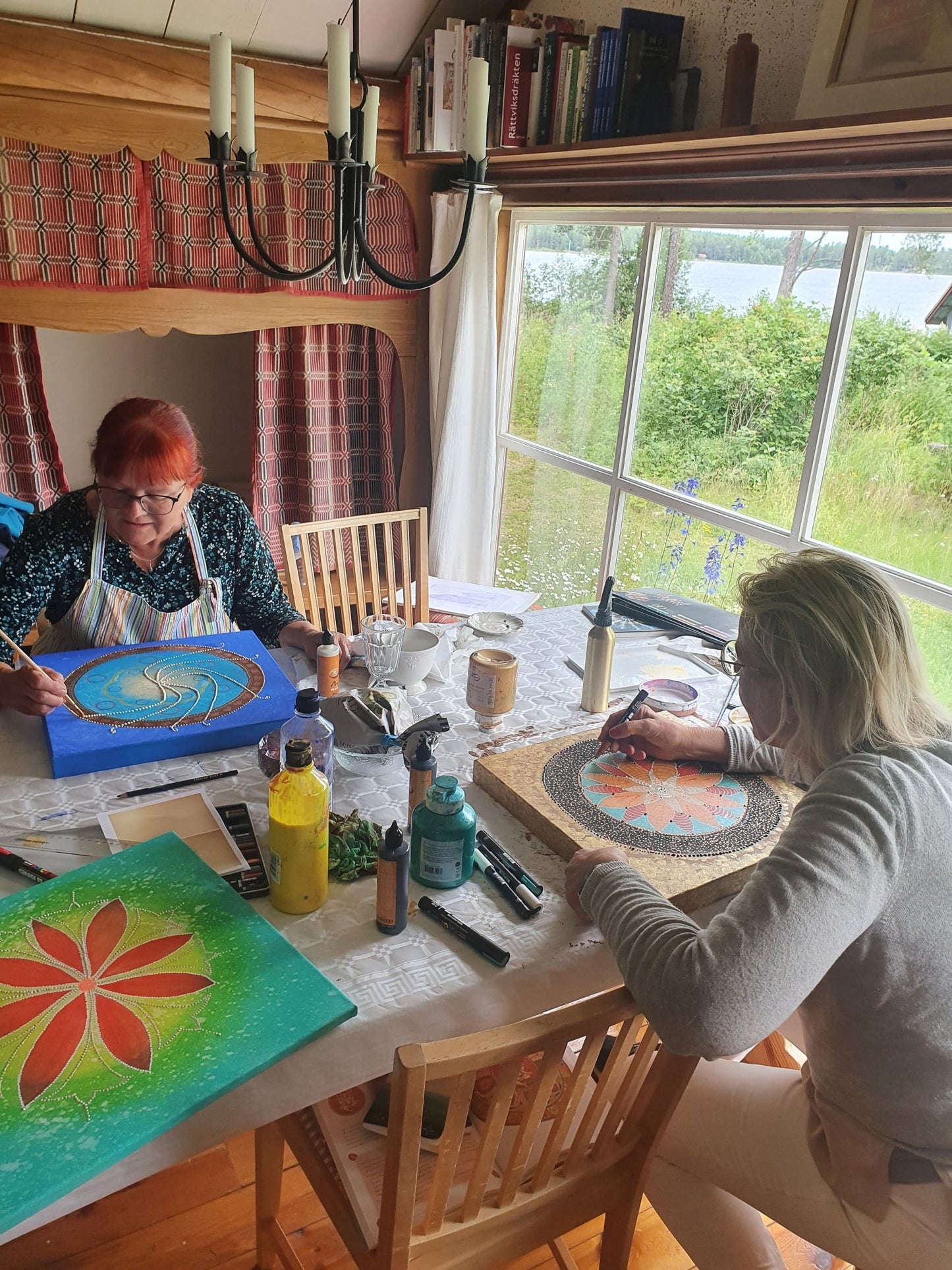 Healing painting at lake Siljan, 2 days course SEK 2200 10, 11 July