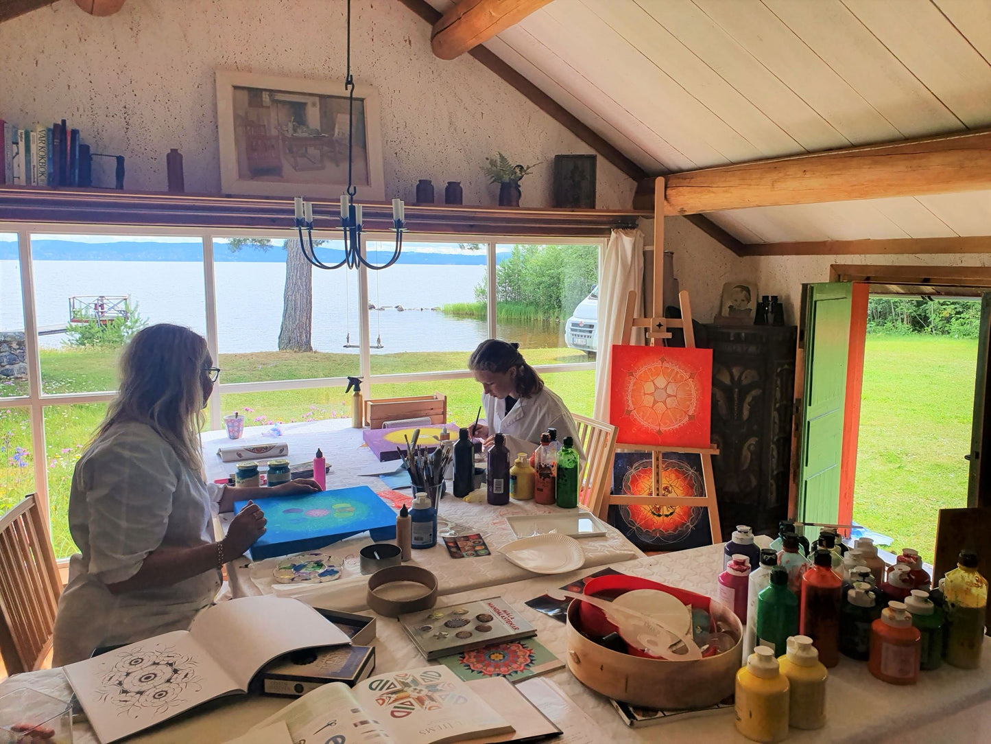Återhämtning med måleri & meditation vid Siljan, 2 dagar kurs 2800 kr 1-2 augusti